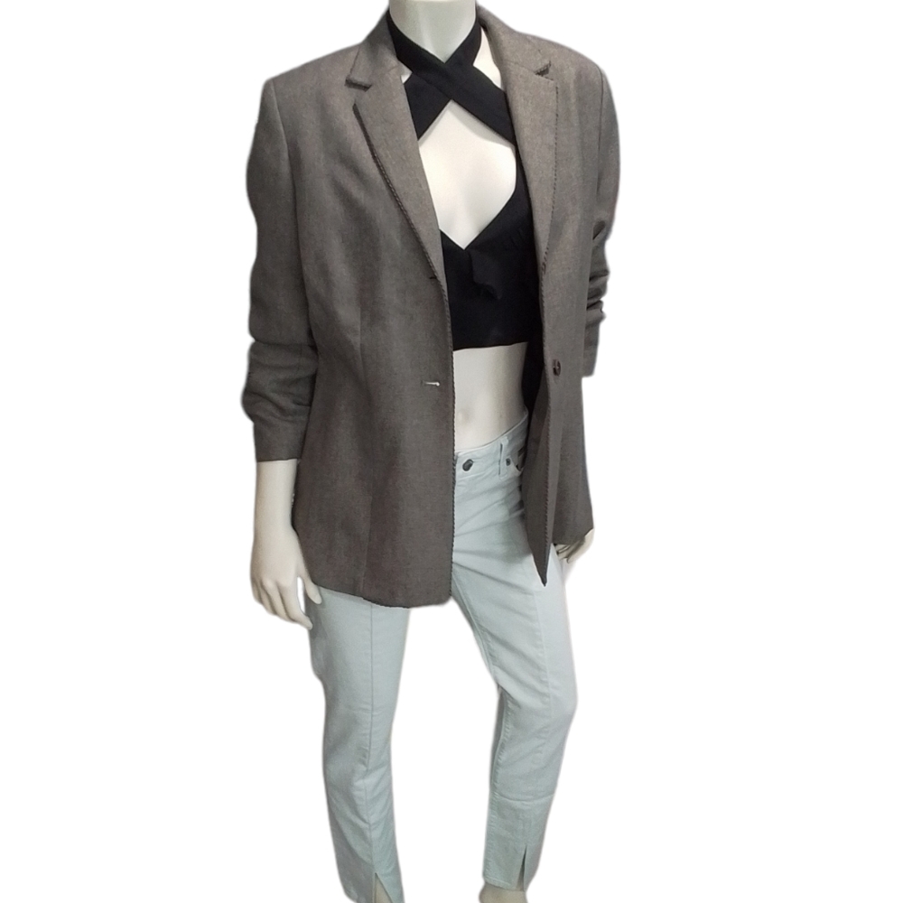 New Taylor B. Moss Taupe Blazer Size 10 - Picture 15 of 15